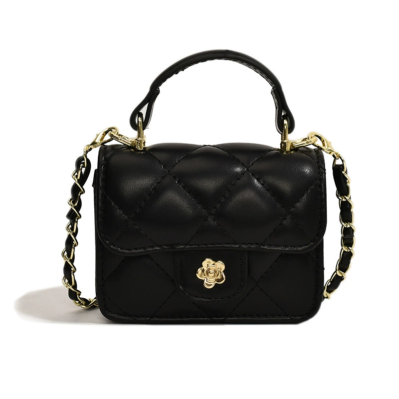 Детская стёганая сумка через плечо в стиле Chanel, мини с цепочкой, 11×6,9×5,94 см
