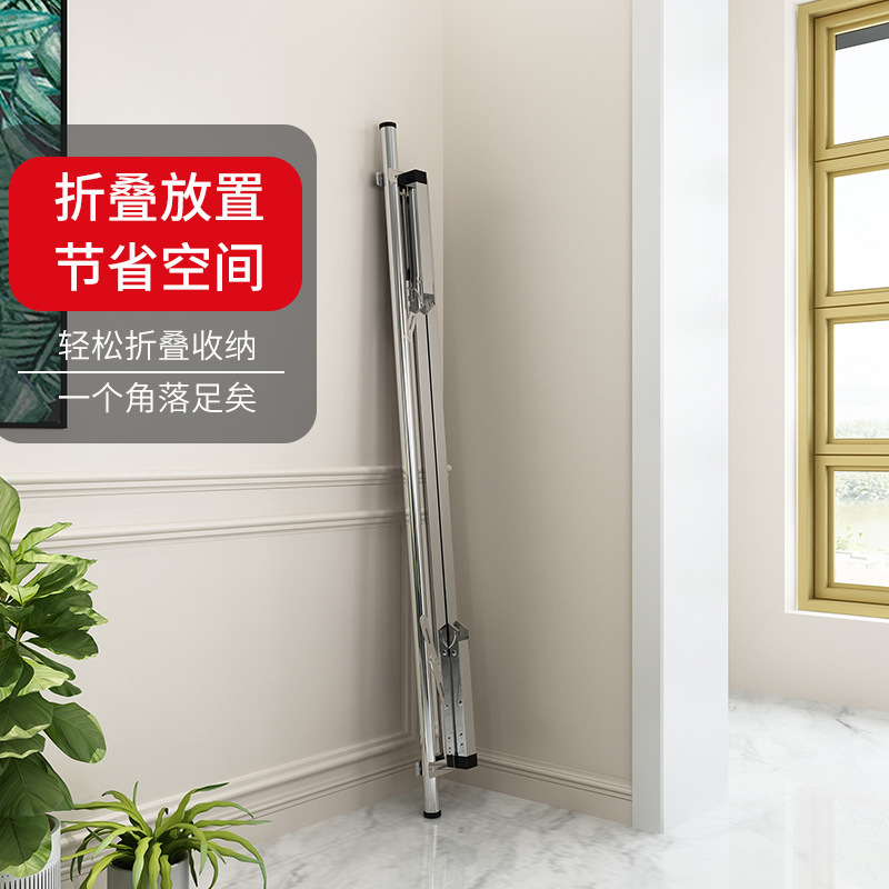 晾衣架落地折叠室内家用阳台室外卧室凉伸缩式单杆宿舍晒被子帮菊