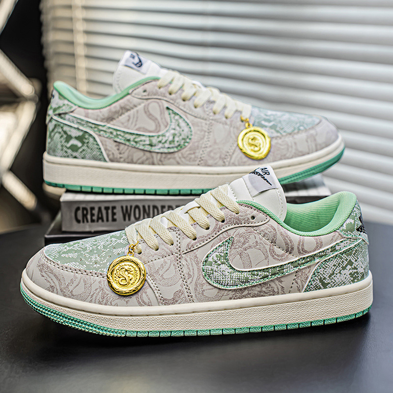 New Aj Women's Shoes Year of the Snake Limited Edition Men's Summer Breathable Sports Low-Top Putian Ash Barb White Shoes High-Top New Aj Women's Shoes Year of the Snake Limited Edition Men's Summer Breathable Sports Low-Top Putian Ash Barb White Shoes High-Top