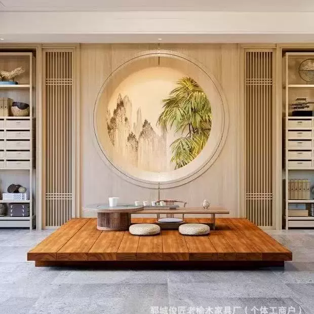 简约实木榻榻米现代酒店民宿床架主卧双人床儿童地台床小户型