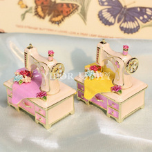 跨境外贸珐琅首饰盒缝纫机小摆件特色手工艺品景区礼品伴手礼批发