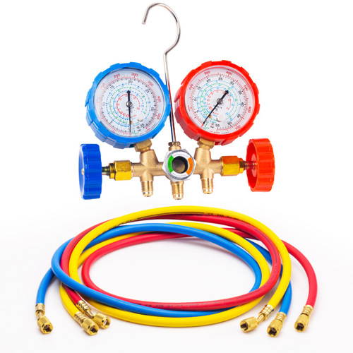 Car Air Conditioner Direct Manufacturer Sale Refrigerant Pressure Gauge 22 410 404134 Snow Type Pressure Gauge Refrigerant Dual Gauge