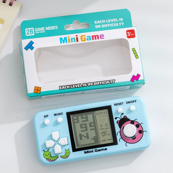 Rectangular blue game console, 3.1 inch