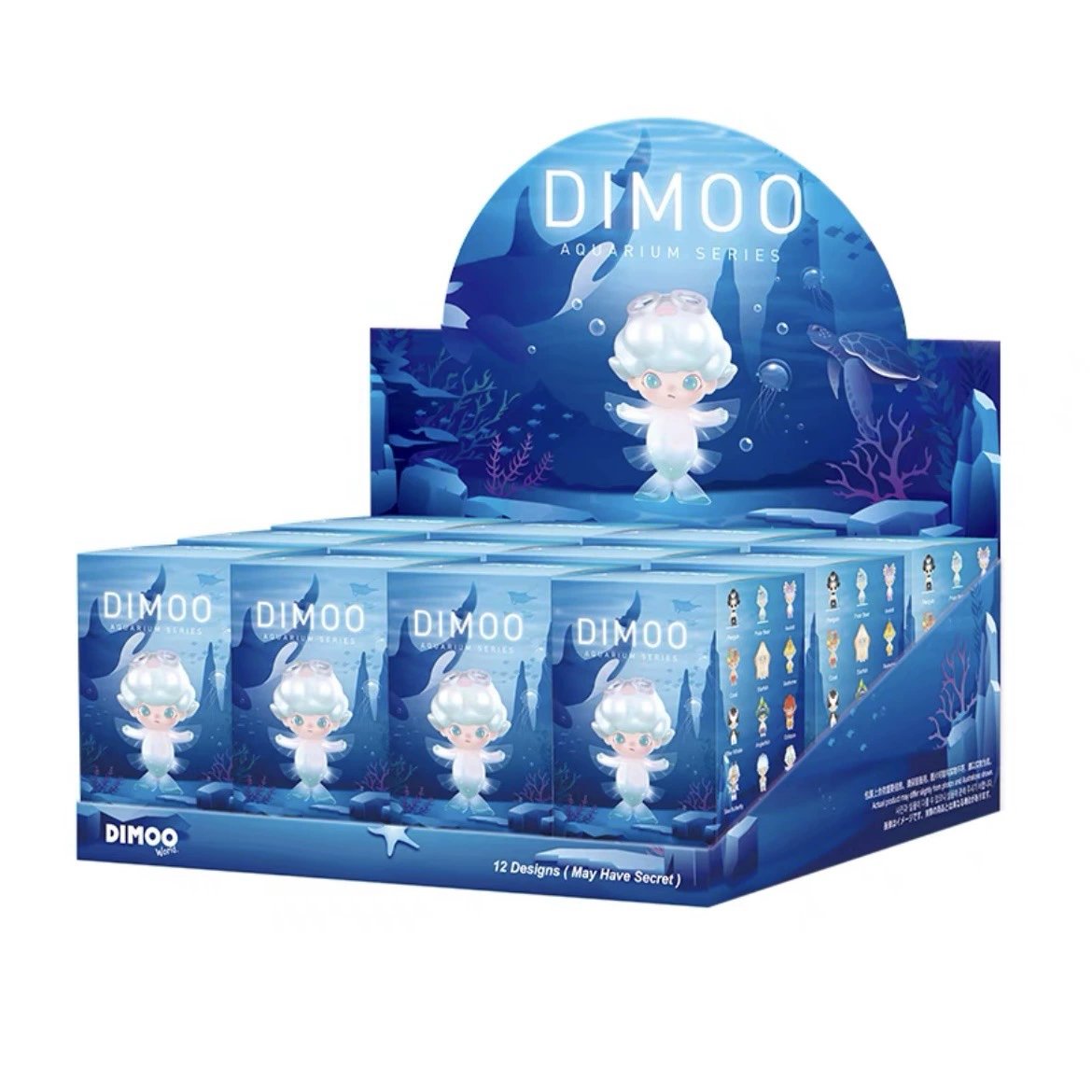 DIMOO серия аквариум блайнд-бокс оригинал Bubble Mart Медвежонок Летающая рыба Цветок Море Бабочка Коралловая Милая фигурка