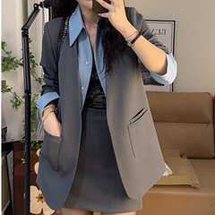 时尚套装V领西服套装长袖2025秋季女装新款时尚显瘦休闲两件套