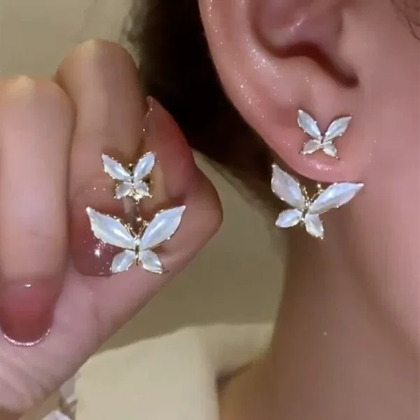 Niche Design High-End Compact Butterfly Earrings for Women, a Two-Wear Elegant Earrings, 2025 New Trend