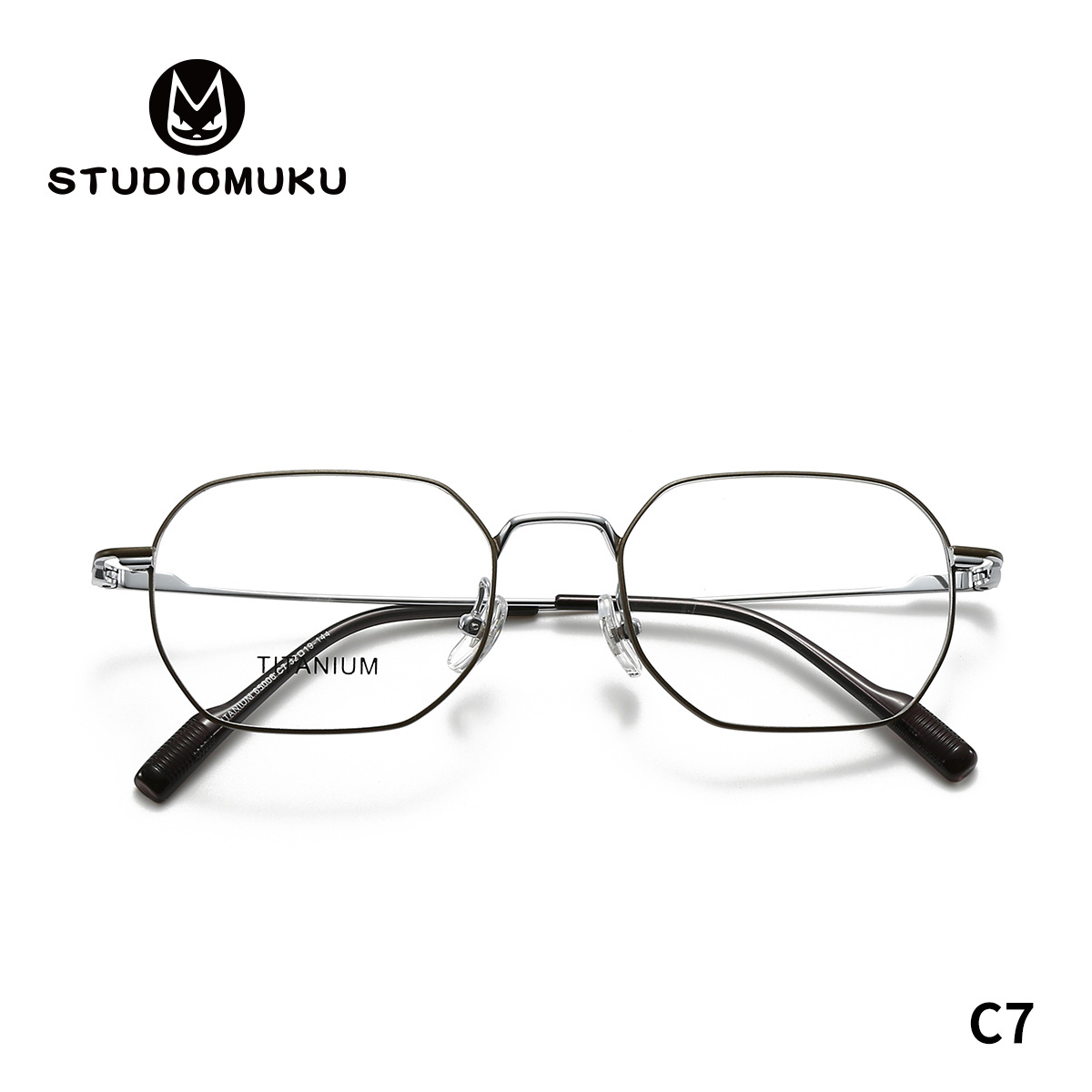 STUDIOMUKU gafas de madera cool retrógrado buen marco de gafas poligonal superligero marco de gafas minimalista