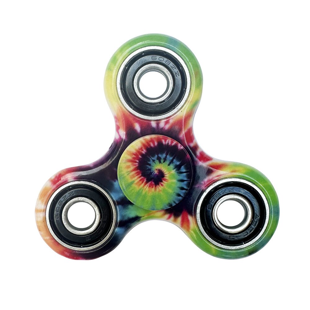 Giroscopio dedo metal tres hojas, galvanizado electroforesis, juguete exclusivo, producción fábrica directa.