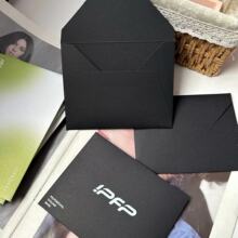 高档珠光纸信封制作烫金logo创意邀请函封套蝴蝶扣明信片收纳包装