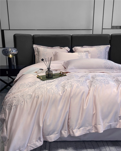 DI Austrian light luxury style high-end 100-count cotton four-piece set princess style pure cotton long-staple cotton quilt cover bed sheet home textile T