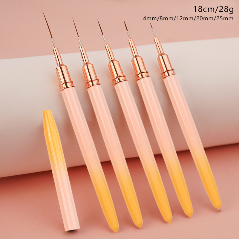 5 bolígrafos de ensalada 4 bolígrafos de línea de ensalada súper finos pinceles de uñas profesionales conjunto de pinceles de pintura de flores pinceles de color de pinceles de fototerapia