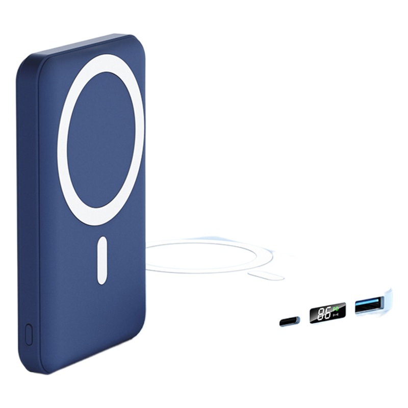 Banco de energía inalámbrico magnético MAGSAFE de 22.5W con carga rápida, batería de gran capacidad con clip trasero, fuente de alimentación móvil con carga rápida.