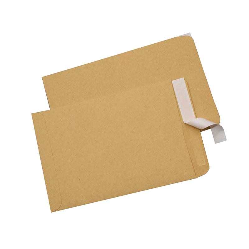 Fábrica en stock creativo de doble cara sellado adhesivo sólido chino bolsa de papel en blanco No. 9 A4 Kraft envoltura de papel al por mayor