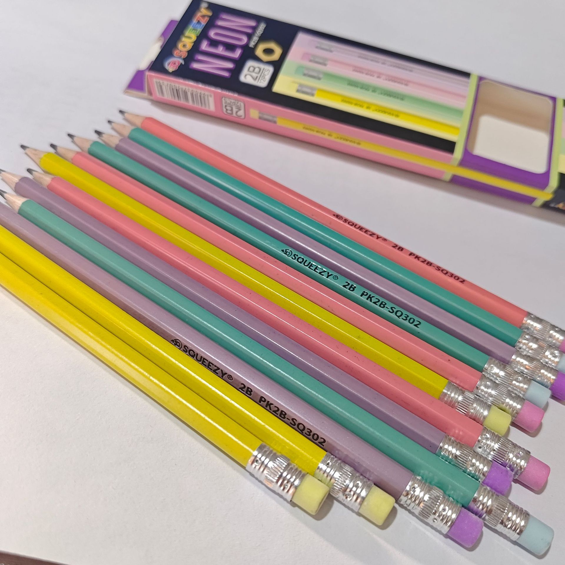 Lápices al por mayor macarón hexagonal estudiantes bocetos con lápiz de goma papelería aprendizaje premios 2b lápiz