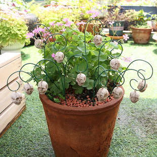 Cross-Border Popular Halloween Resin Plug-In Creative Skull Plug-In Set 12 Outdoor Courtyard Garden Bonsai Decorations