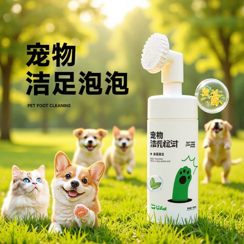 Пенка для чистки лап Lijianmuge: не требующая смывания жидкость для мытья лап собак и кошек
