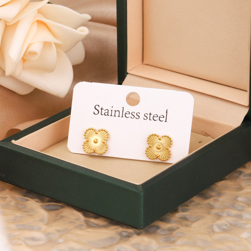 Transfronterizos vacío galvanizado de aluminio de acero de alta versión cuatro hojas cinco flores fritillaria brazalete de oro rosa fábrica venta al por mayor directa