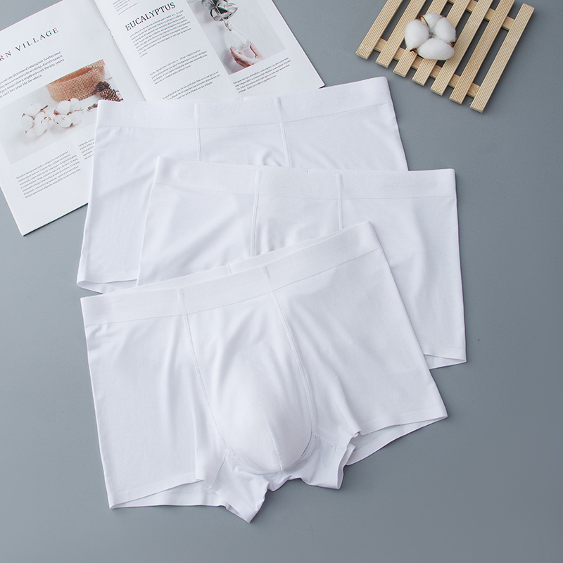 Modal banana white men's underwear boxers antibacterial seamless boxer shorts youth breathable 60 pieces