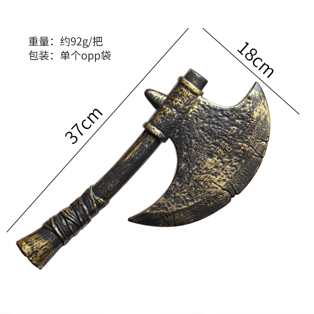 Halloween prop cuchillo correa de sangre motosierra hacha simulación plástico cuchillo cos armas fantasmas festival de hechicería juguetes para niños