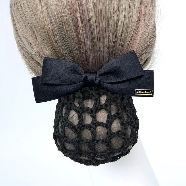 Professional Hair Accessories for Nurses, Hotel Staff, Flight Attendants, and Bank Employees; Hairnets, Bow Hair Clips, and Elegant Work Hairpins