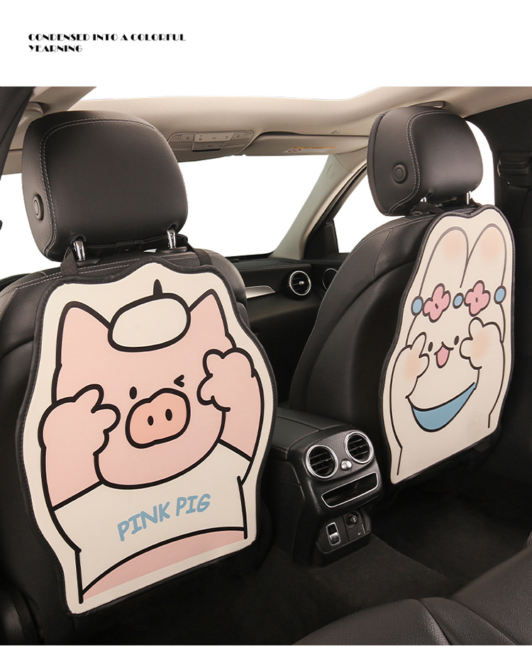 New Model Anti-Kick Pad for Car, Universal Rear Seat Anti-Kick Pad, Cute Cartoon Design for Girls, Car Interior Decoration Supplies, Seat Back Protector