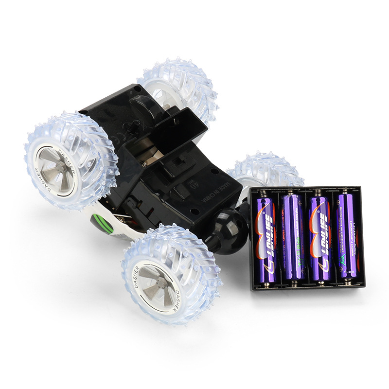 Nuevo camión volquete de control remoto de cuatro vías con luz eléctrica rodante truco coche de control remoto al por mayor