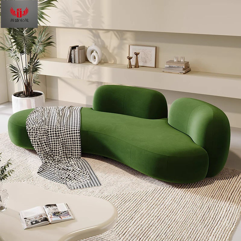 Tejido creativo sofá minimalista arco pequeño tipo de casa estilo crema salón de belleza tienda de ropa apartamento residencial café