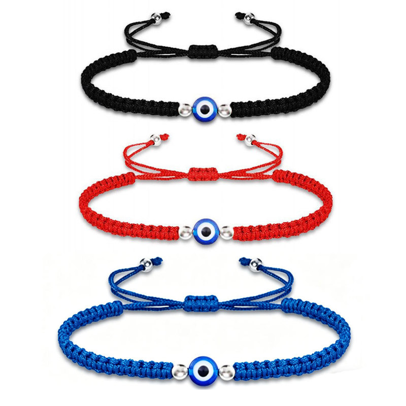 Cross-border dropshipping evil Turkish blue eye woven bracelet, adjustable evil eye demon eye bracelet Cross-border dropshipping evil Turkish blue eye woven bracelet, adjustable evil eye demon eye bracelet