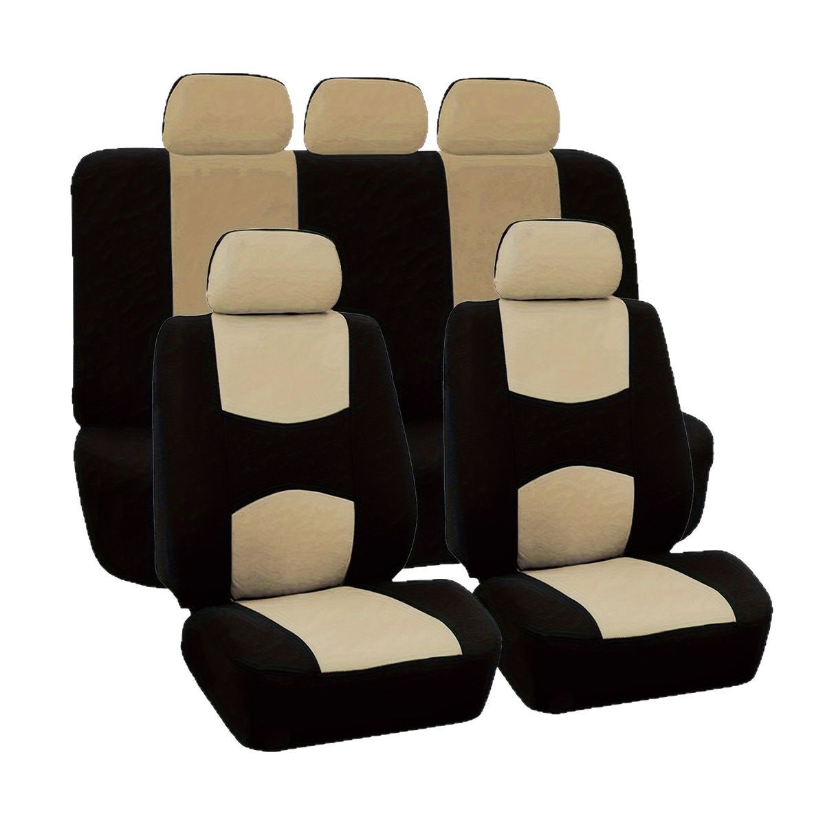 cubierta de asiento universal cubierta de asiento de automóvil de tela plana cubierta de asiento de automóvil general cuatro estaciones simple color combinado cubierta de asiento suave y cómoda