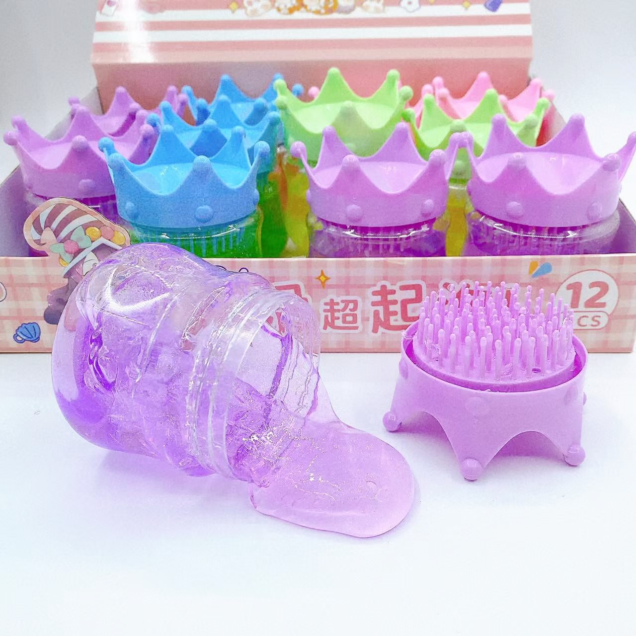 Juguetes infantiles corona goma espumante barro de color barro de cristal con barro de cristal brillante slime barro de color 2 yuanes lotes de departamentos