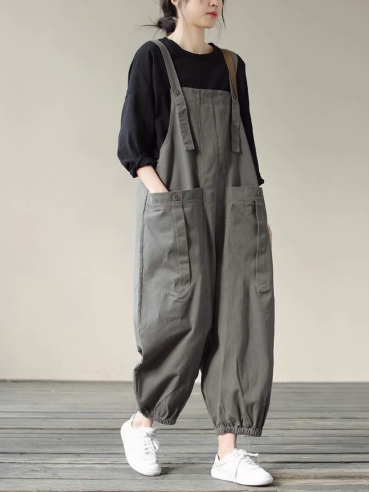 清仓捡漏外贸原单出口大码工装哈伦连体裤女小个子束脚休闲背带裤