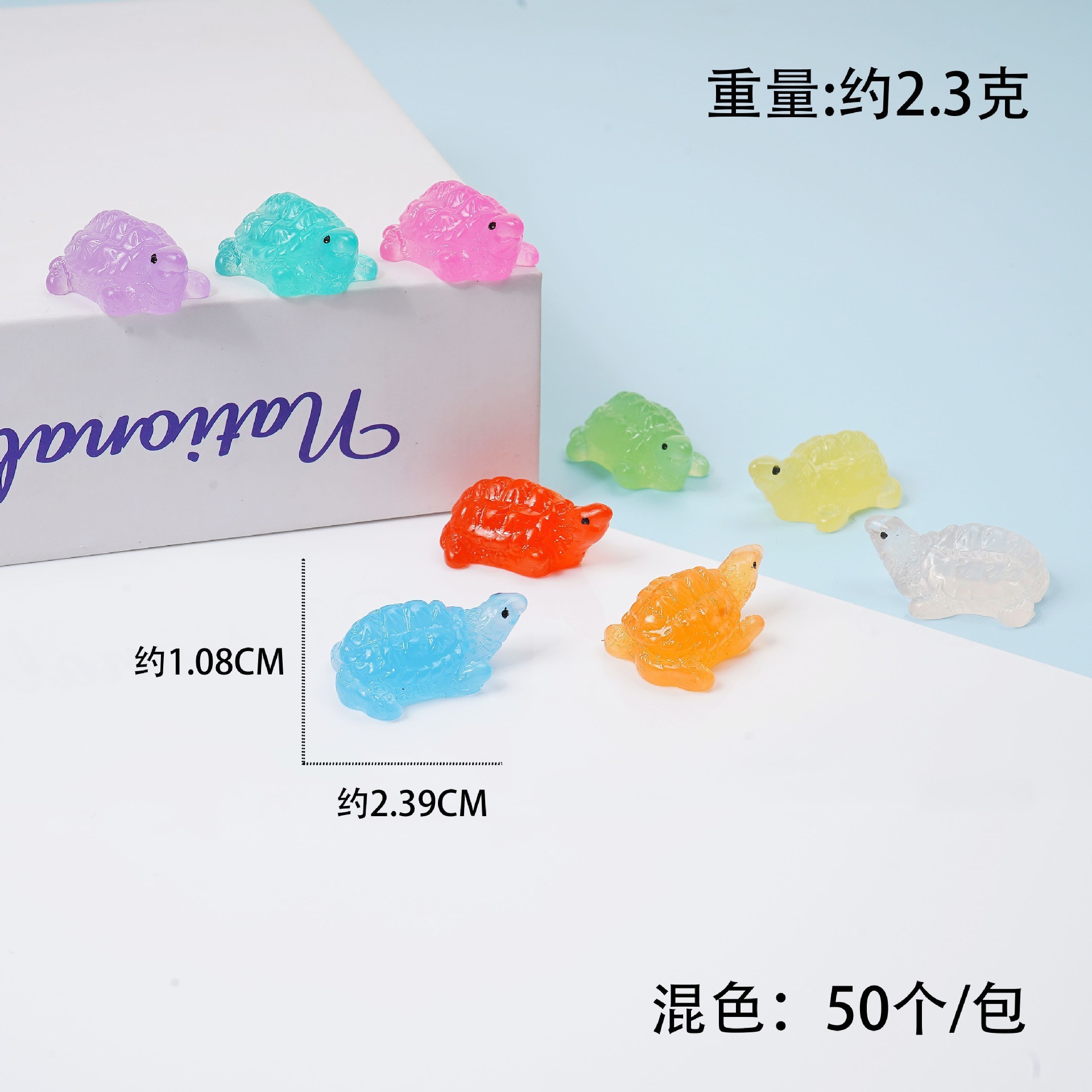 夜光可爱小动物diy手工配件发饰创意装饰材料仿真小摆件批发发夹