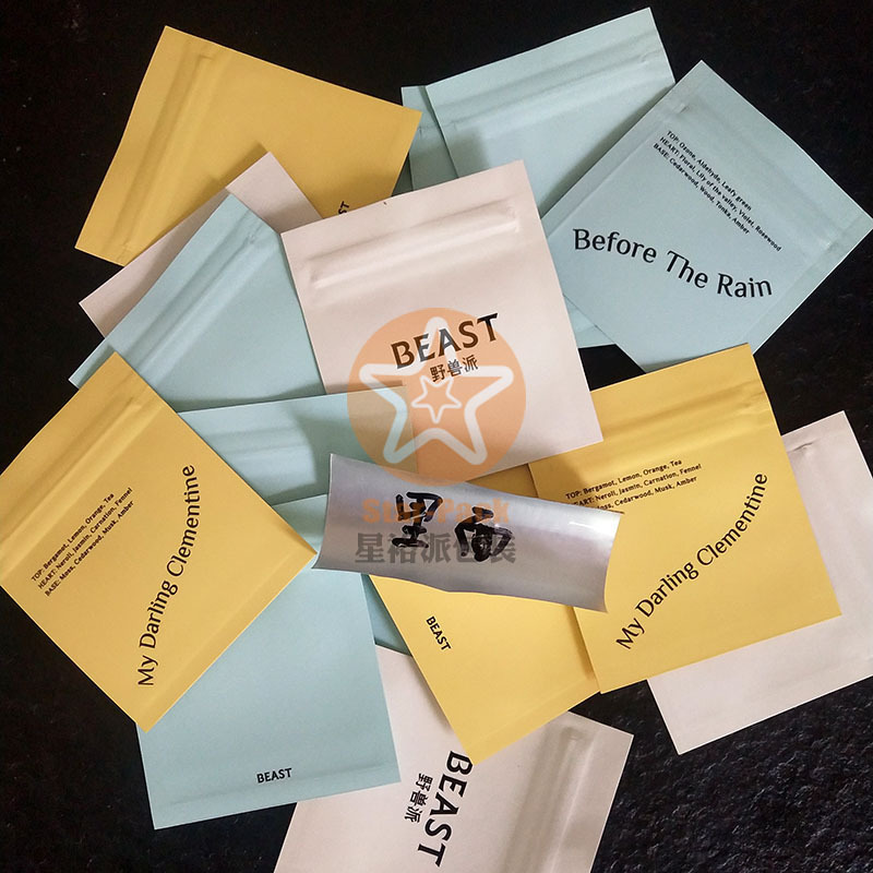 新品加厚彩印防潮牛皮纸自封小泡铝箔袋 防潮镀铝茶包独立包装袋