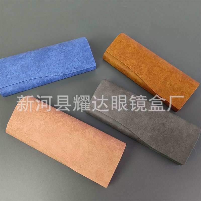批发羊巴纹眼镜盒便携抗压抗摔复古高级皮质太阳镜墨镜近视镜收纳|undefined