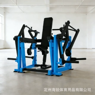 健身房力量器械分动坐式推胸训练器挂片式推胸机商用胸肌训练器材
