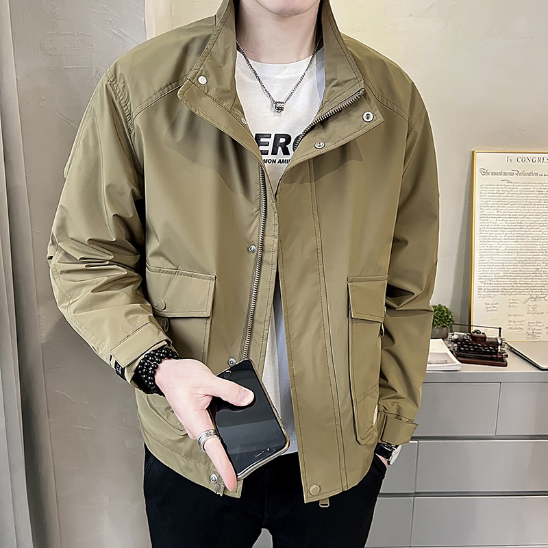 El cárdigan puede ser solapa, guapo, chaqueta de trabajo, estilo de primavera y otoño para hombres, estilo de moda suelto, chaqueta casual, chaqueta para hombres