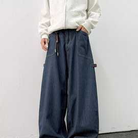 日系法兰绒男士居家长裤直筒睡裤加厚保暖大码散口珊瑚绒家居裤冬