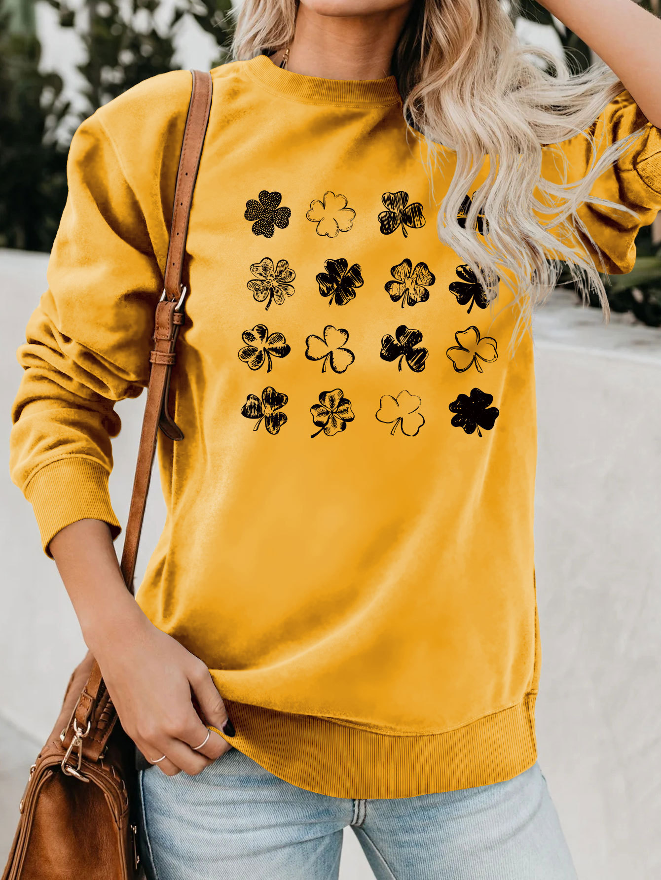 Women's Hoodies Long Sleeve Casual Streetwear Shamrock display picture 9