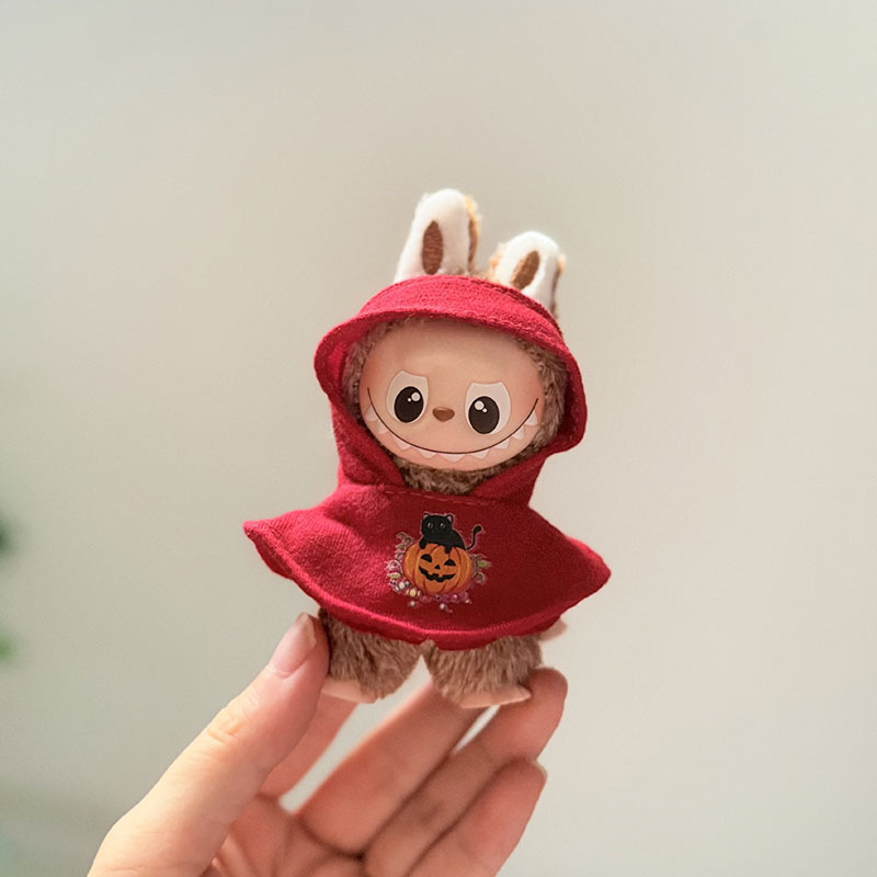 迷你版4.0LABUBU搪胶脸毛绒盲盒玩偶衣服圣诞套装小鼻嘎心底密码|undefined