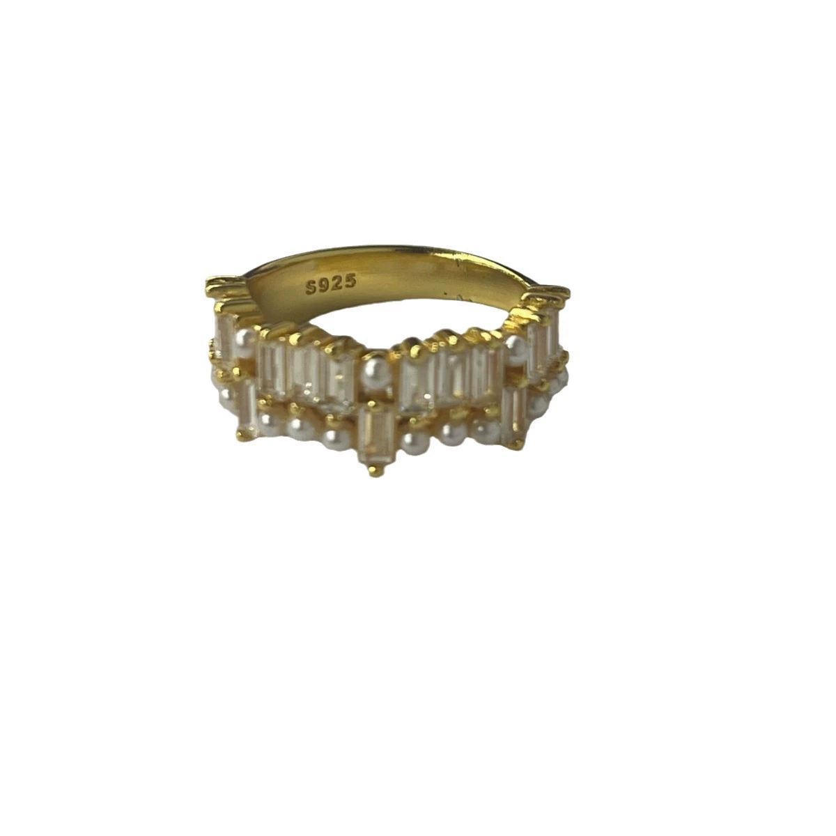 Цирконий, универсальное кольцо из жемчуга, не тускнеет, стиль легкой роскоши, оптовый