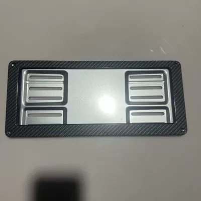 Wholesale Thai Standard License Plate Frame, Thickened Aluminum Alloy Stainless Steel Metal License Plate Frame, Thai Standard License Plate Frame with the Option to Add Logo (License plate holder/license plate holder) - black