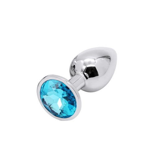 Round small metal anal plug, male and female masturbation sex toys, anal expander, anal plug, velvet bag drill, cross-border