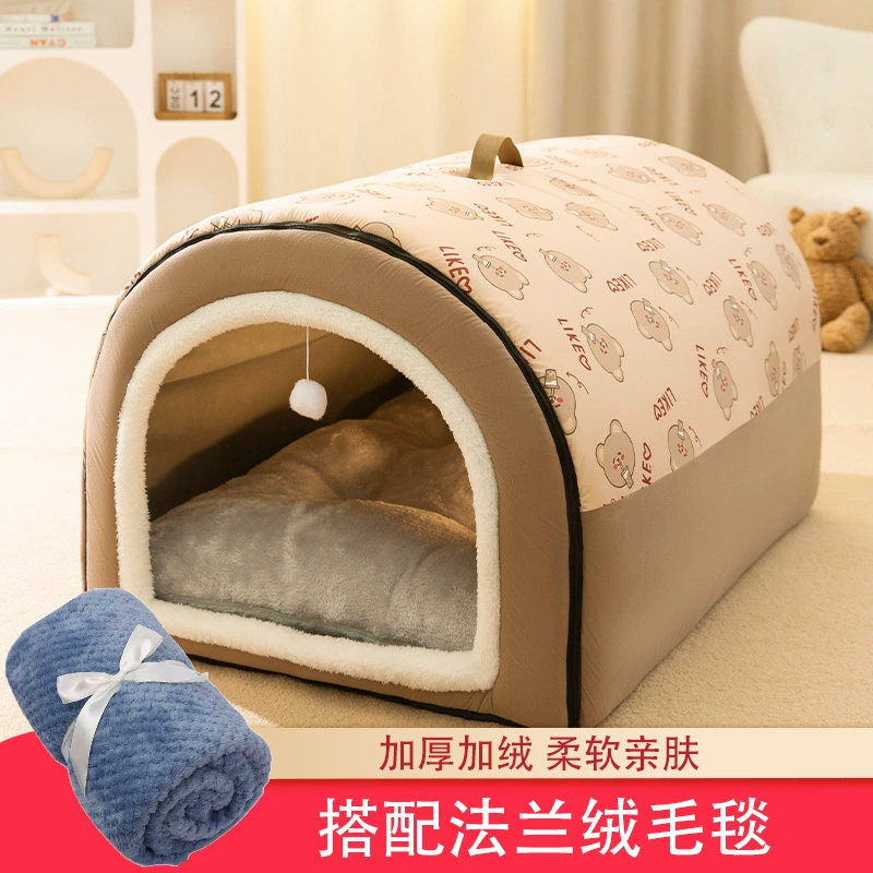 Large dog kennel winter warm dog house removable and washable dog bed four seasons large dog house type cat kennel pet supplies