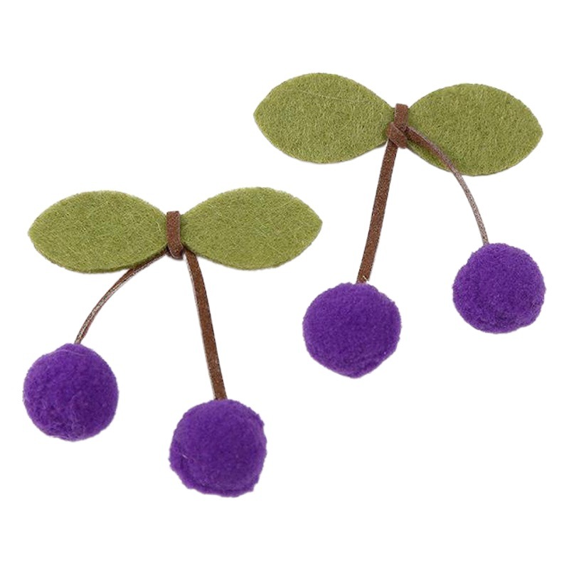 Pompones de cereza de 2 cm, colores variados y elásticos, ideales para manualidades o decoración navideña