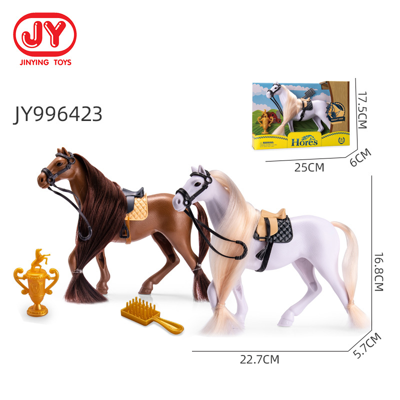 Simulación cerca de la granja de caballos lavado modelo de caballo educación temprana para niños decoración de la bandeja de arena modelo de caballo de granja de caballos modelo de juguete