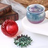 Epoxy resin, storage box, fruit strawberry, silicone mold, handmade, mirror effect