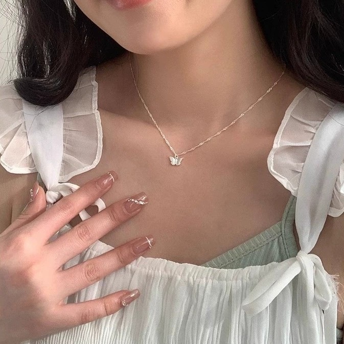 S999 Sterling Silver Gardenia Necklace Sweet Floral