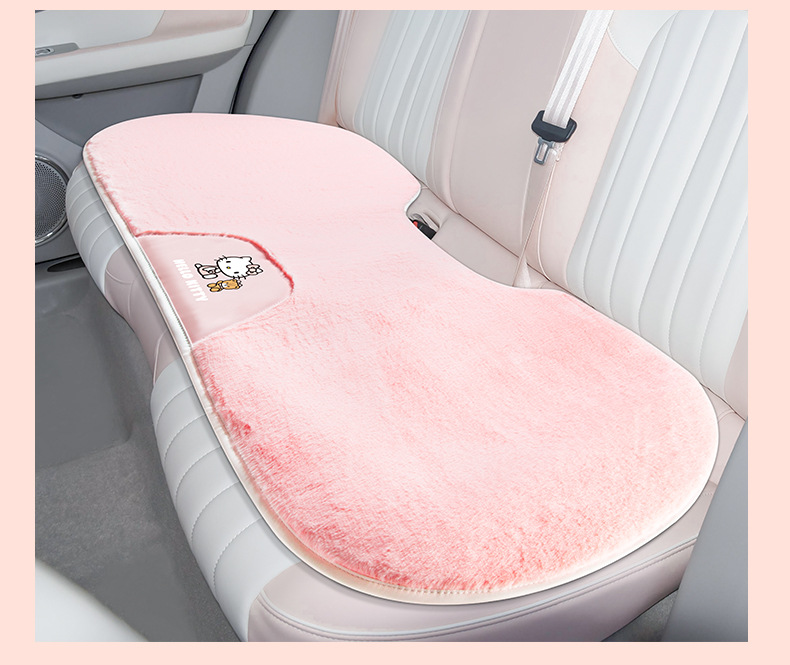 Car Plush Cushion Three-piece Winter Warm Cartoon Wool Cushion Car Cushion Thickened Cushion Fashionable Small Square Cushion