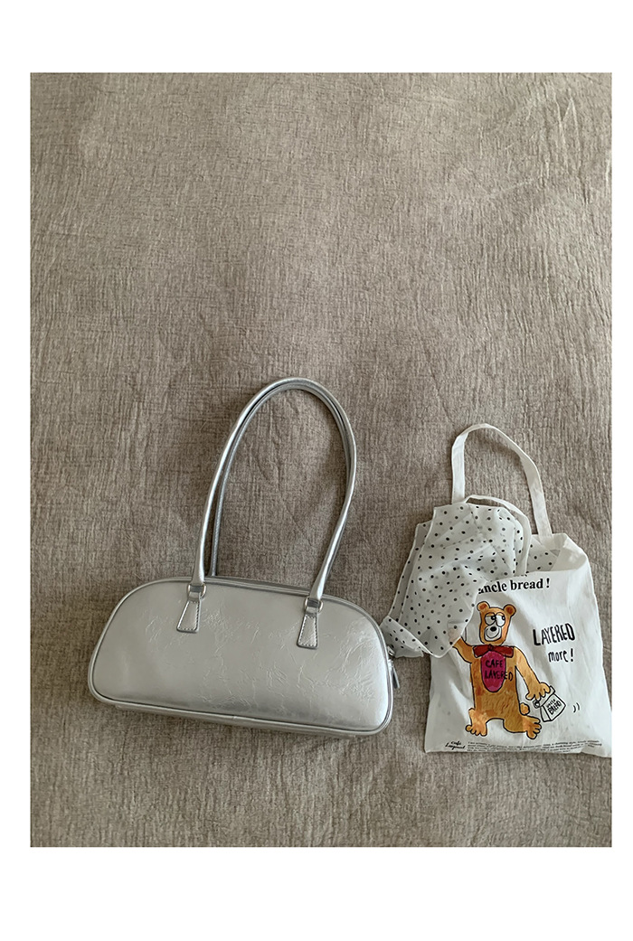 Borsa a spalla argento donna stile balletto borsa sottobraccio_voghion.com