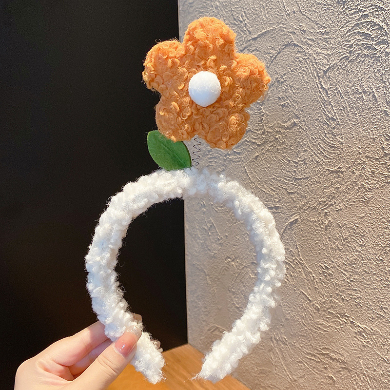 Lavarse la cara cinturón de cabello lindos de peluche para la mujer lavado y máscara especial de agujeros de cabello cinturón de cabello brazalete